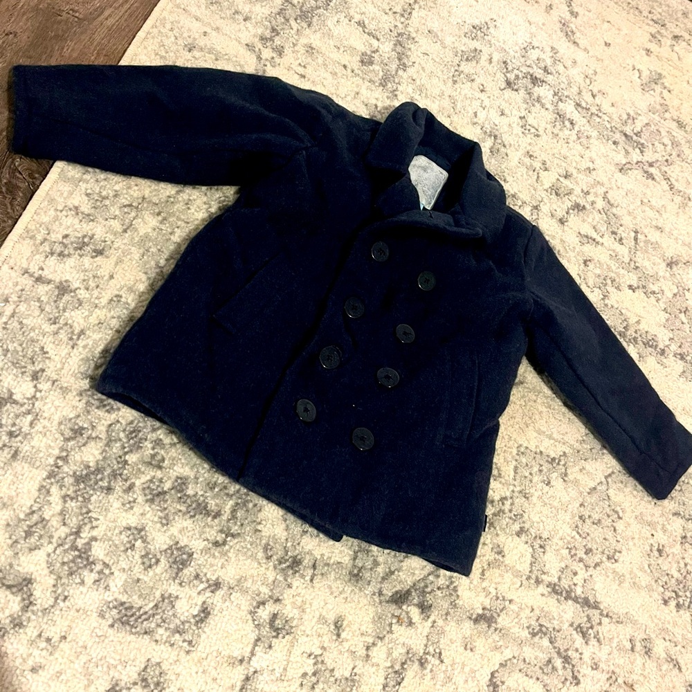 Navy Blue Toddler Dress Coat